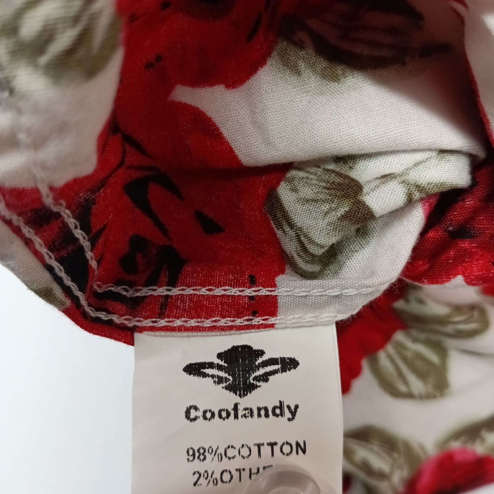 Other Coofandy Shirt Men S Red Roses Floral Button Up Cotton Blend Size US S / EU 44-46 / 1 - 6 Thumbnail