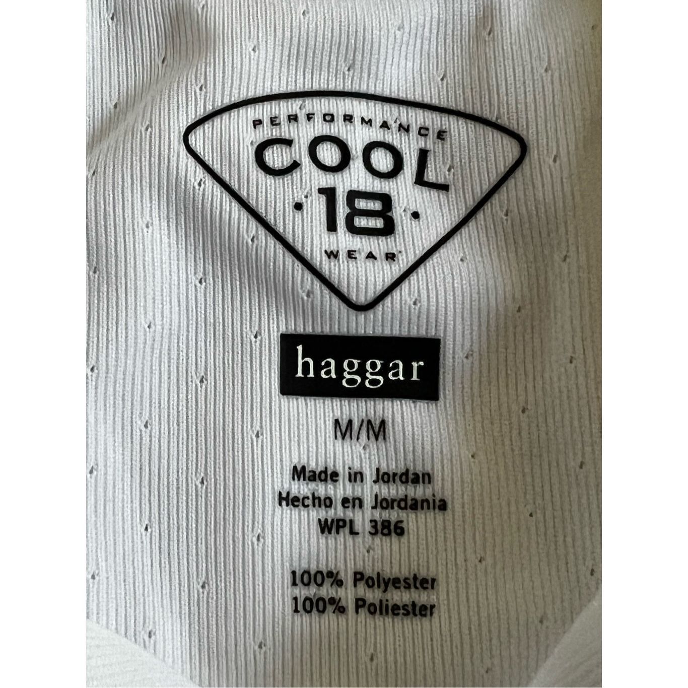 Haggar Men's Haggar White Polo Shirt Size M Size US M / EU 48-50 / 2 - 7 Thumbnail