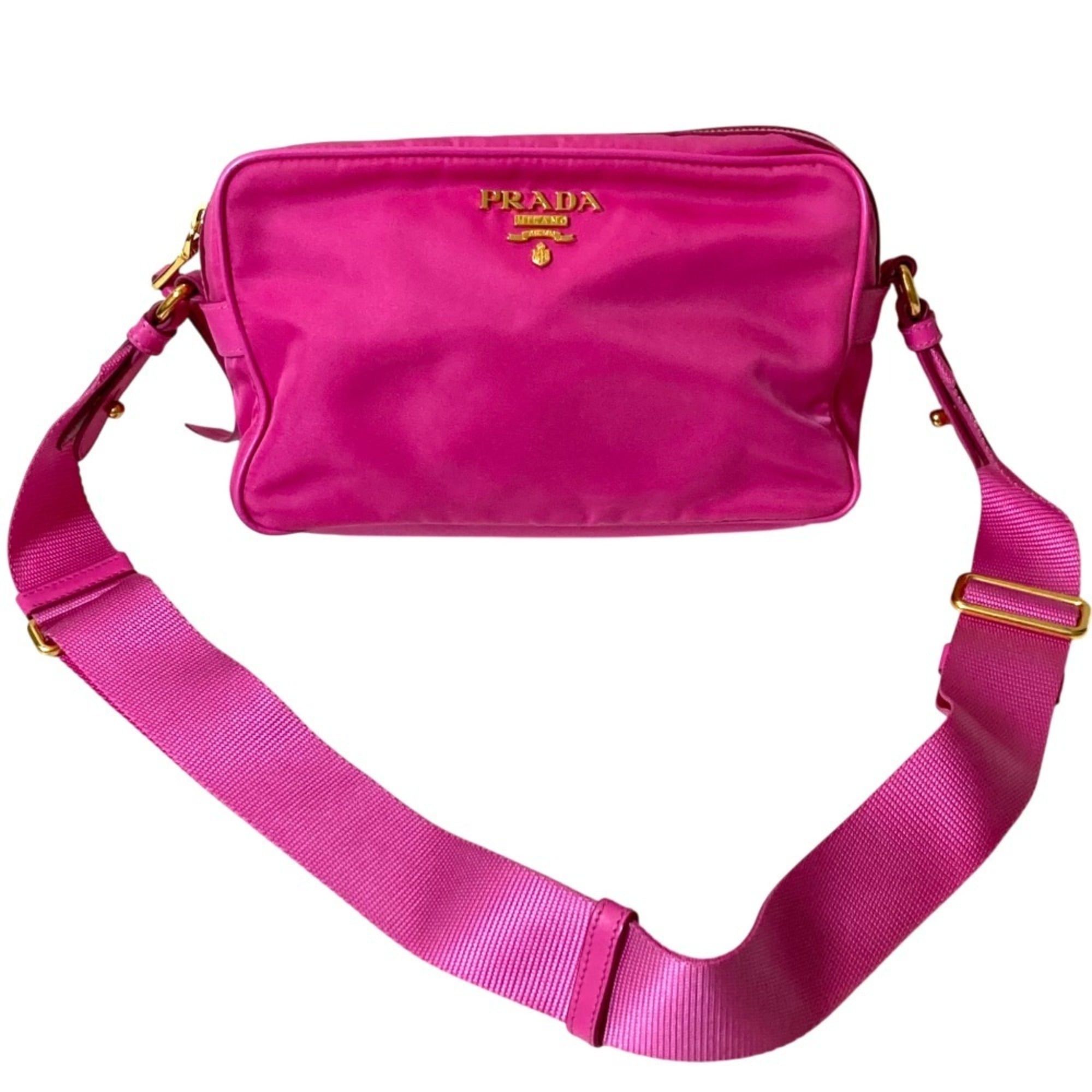 Prada Prada Nylon Canvas Shoulder Bag 1BH089 Pink Women's Size ONE SIZE - 1 Thumbnail