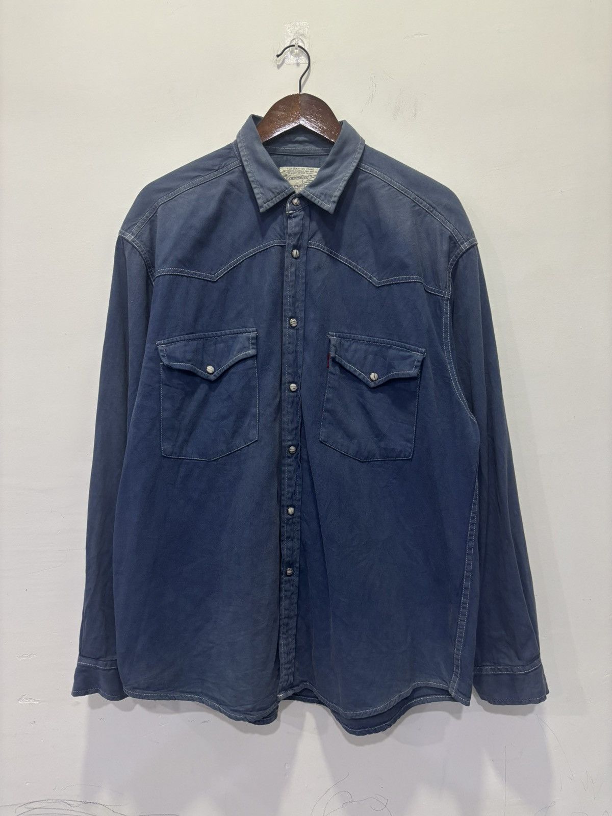 Levi's Levis Denim Snap On Button Shirt Size US L / EU 52-54 / 3 - 1 Thumbnail