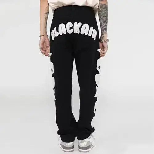 Japanese Brand × Jean Black Color Skull and Five Stars Embroidery Ripped Jeans Size US 30 / EU 46 - 3 Thumbnail
