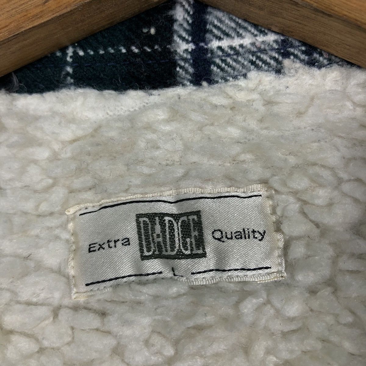 Japanese Brand 📌Vintage Button Jacket Dadge Tartan Design Sherpa Lining Size US L / EU 52-54 / 3 - 18 Thumbnail