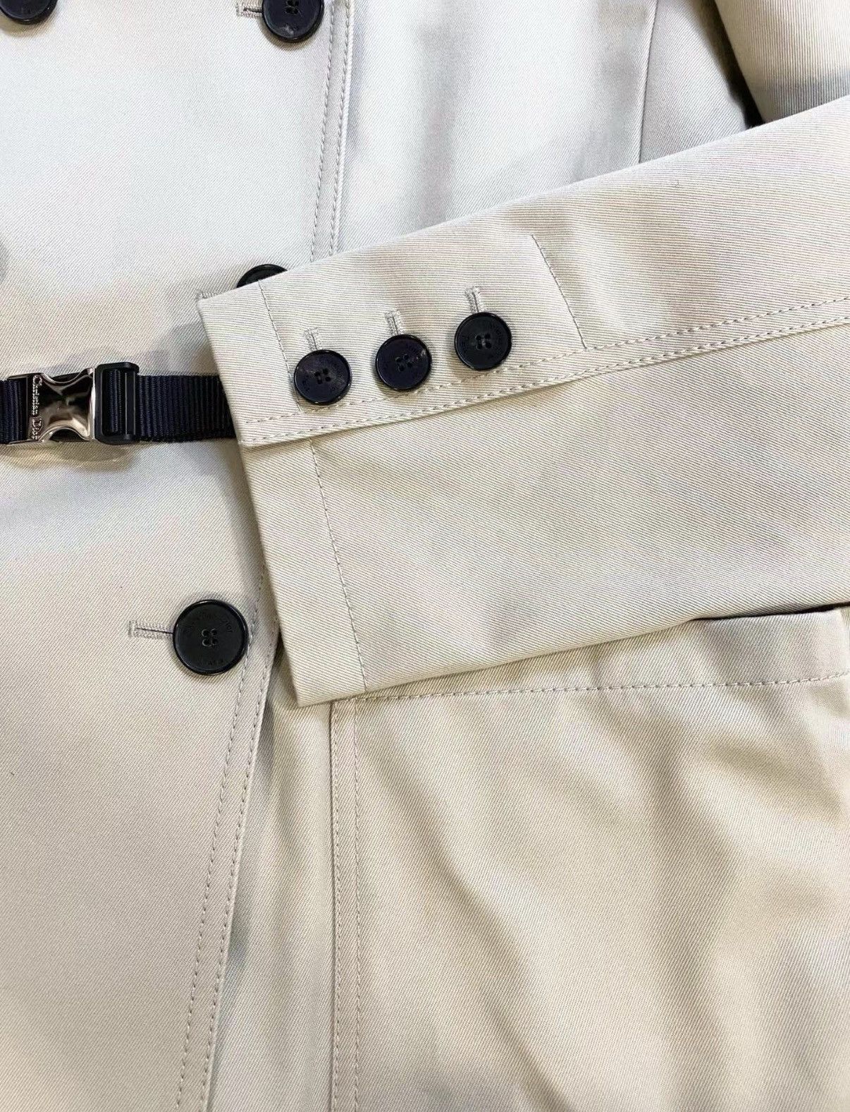 Dior Dior F40 Khaki Double-Breasted Blazer Coat with Belt J33 Size S / US 4 / IT 40 - 5 Thumbnail