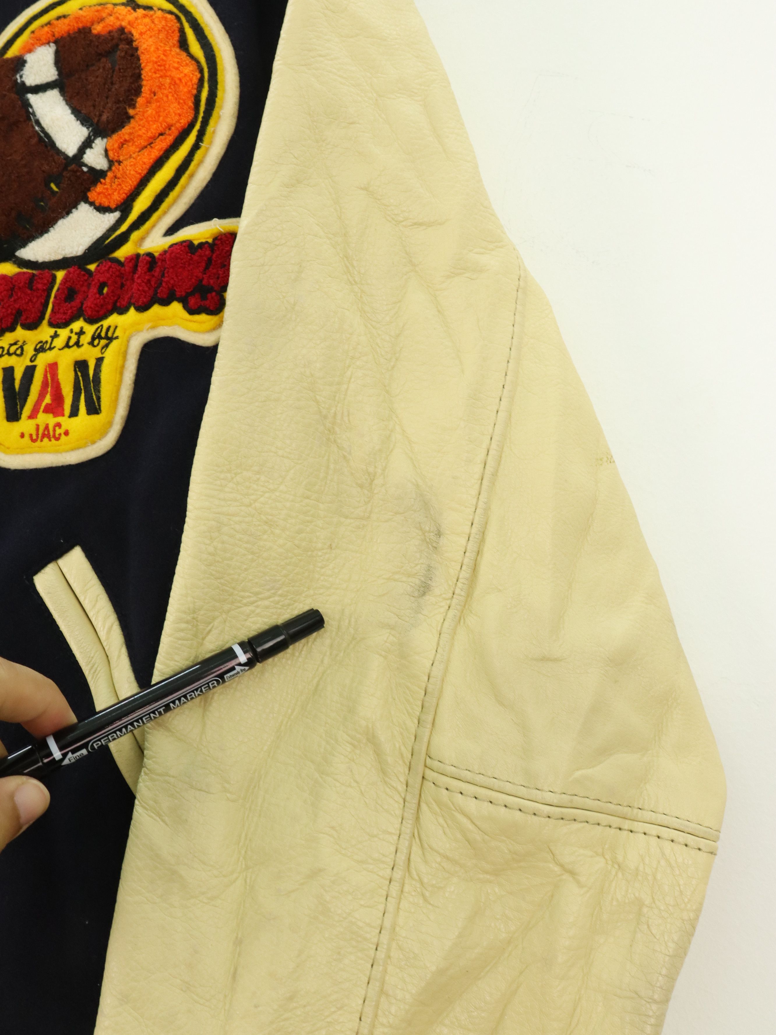 Vintage Vintage Van Jac Varsity Letterman Leather Wool Jacket Size US M / EU 48-50 / 2 - 8 Thumbnail