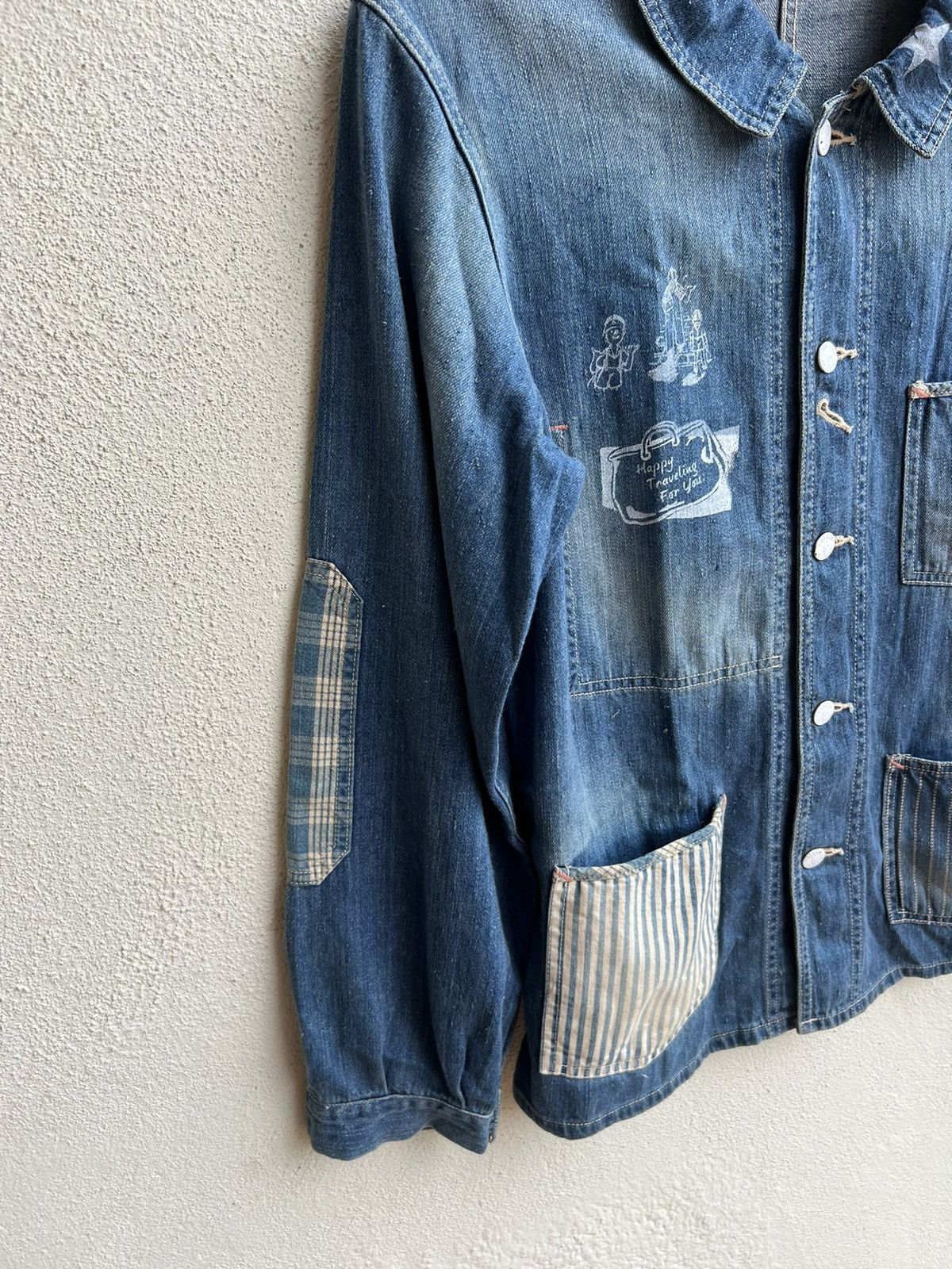 Porter Classic Porter Classic Light Denim Multiple Pocket Chore Jacket Size US S / EU 44-46 / 1 - 12 Thumbnail