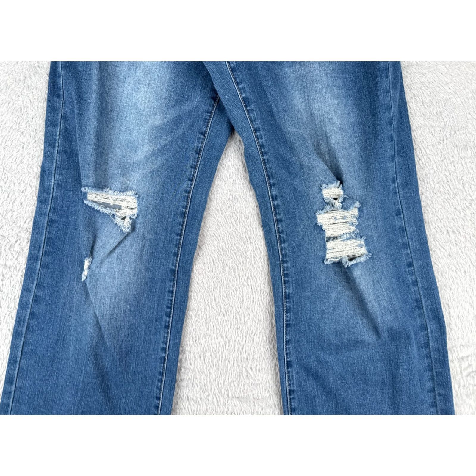 Vintage Vintage Womens Jeans Bootcut Distressed Cotton Blend 28 Blue Mid Rise 31in Inseam Size 28" / US 6 / IT 42 - 3 Thumbnail