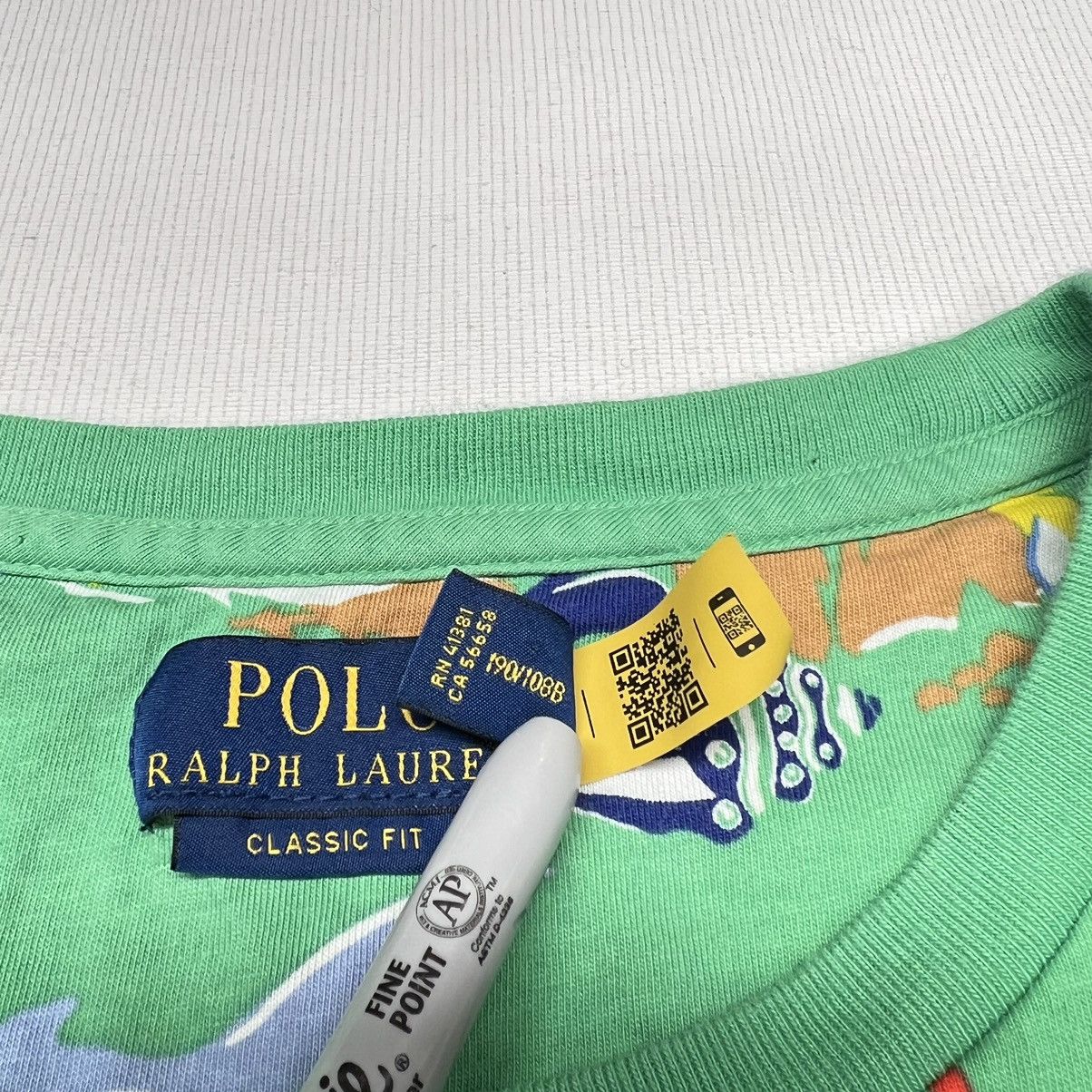 Polo Ralph Lauren Polo Ralph Lauren Tee Shirt Green Underwater Bear Fish Size US XXL / EU 58 / 5 - 6 Thumbnail
