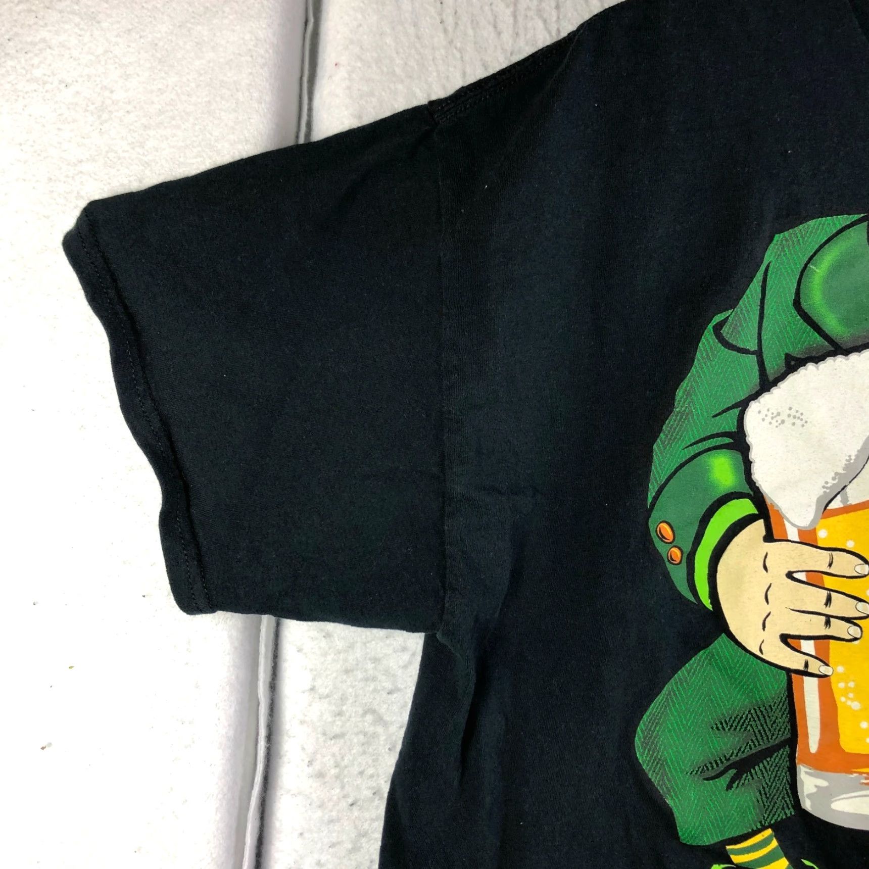 Vintage St Patricks Day Leprechaun Graphic Shirt Mens Large Black Crew Neck Short Sleeve T-Shirt Size US L / EU 52-54 / 3 - 5 Thumbnail