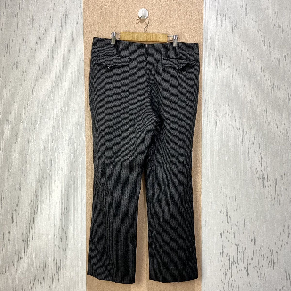 Japanese Brand 70s Heavyweight Wool Pleated Japan Tailored Trousers Size US 34 / EU 50 - 2 Thumbnail
