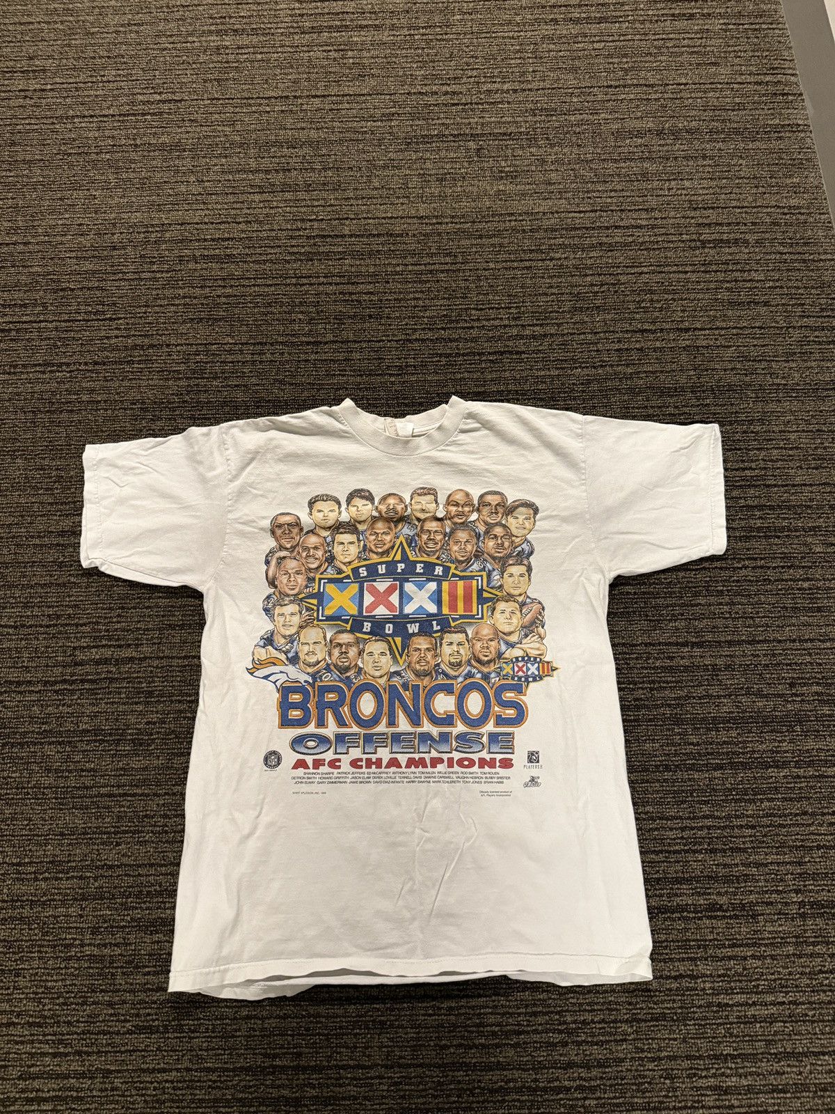Vintage Vintage 1990s Made in USA Broncos Superbowl Tee Size US XL / EU 56 / 4 - 1 Thumbnail