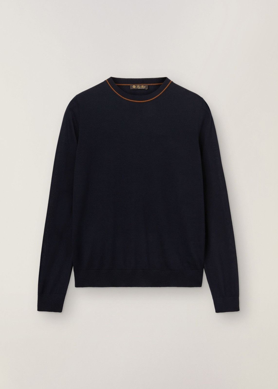 image of Loro Piana O1Loc1C0124 Roundneck Sweater In Blue, Women's (Size Large)
