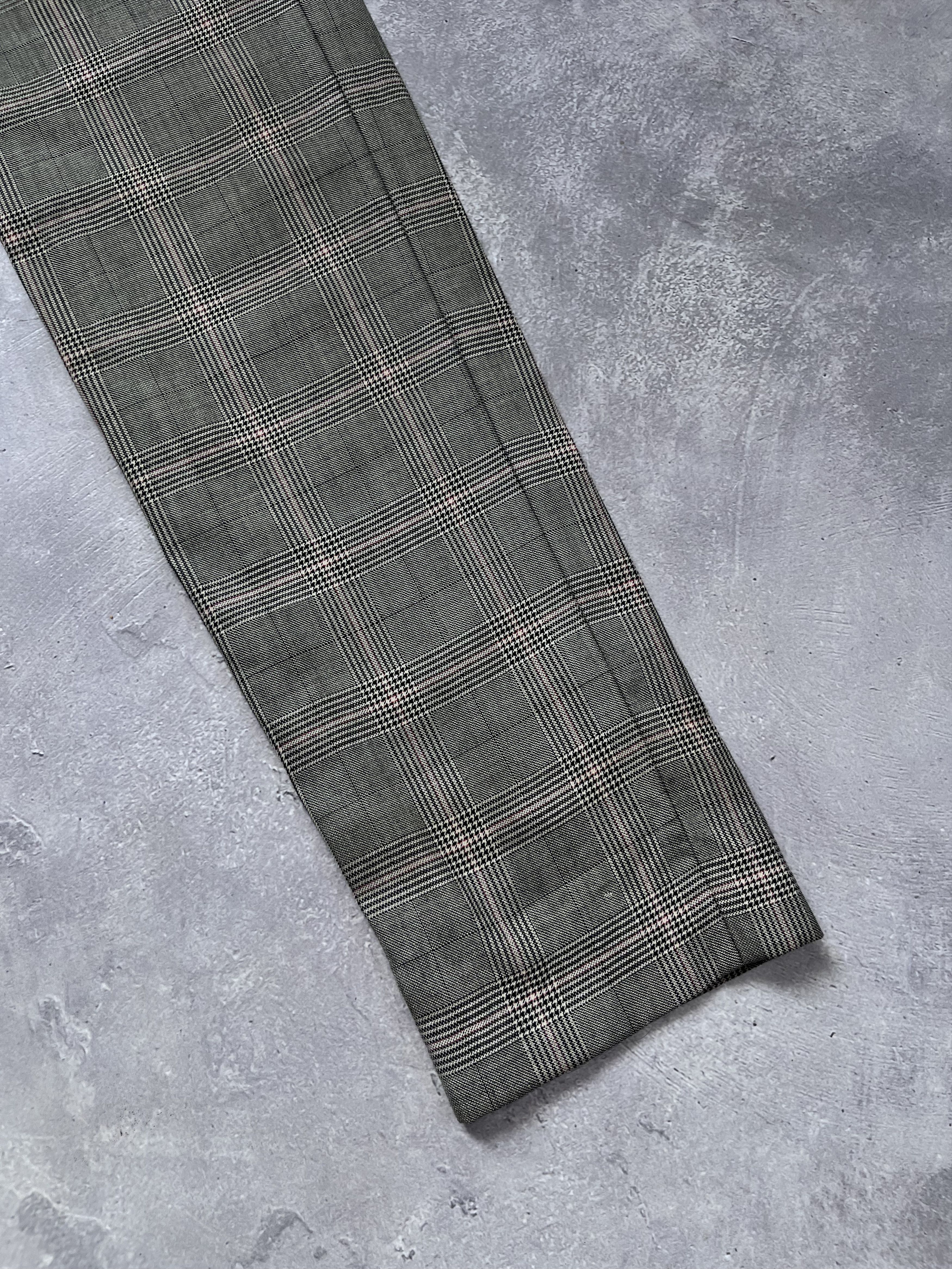 Gucci Gucci Tom Ford Era Silk/Wool Gray Check Trousers Pants Size 28" / US 6 / IT 42 - 17 Thumbnail