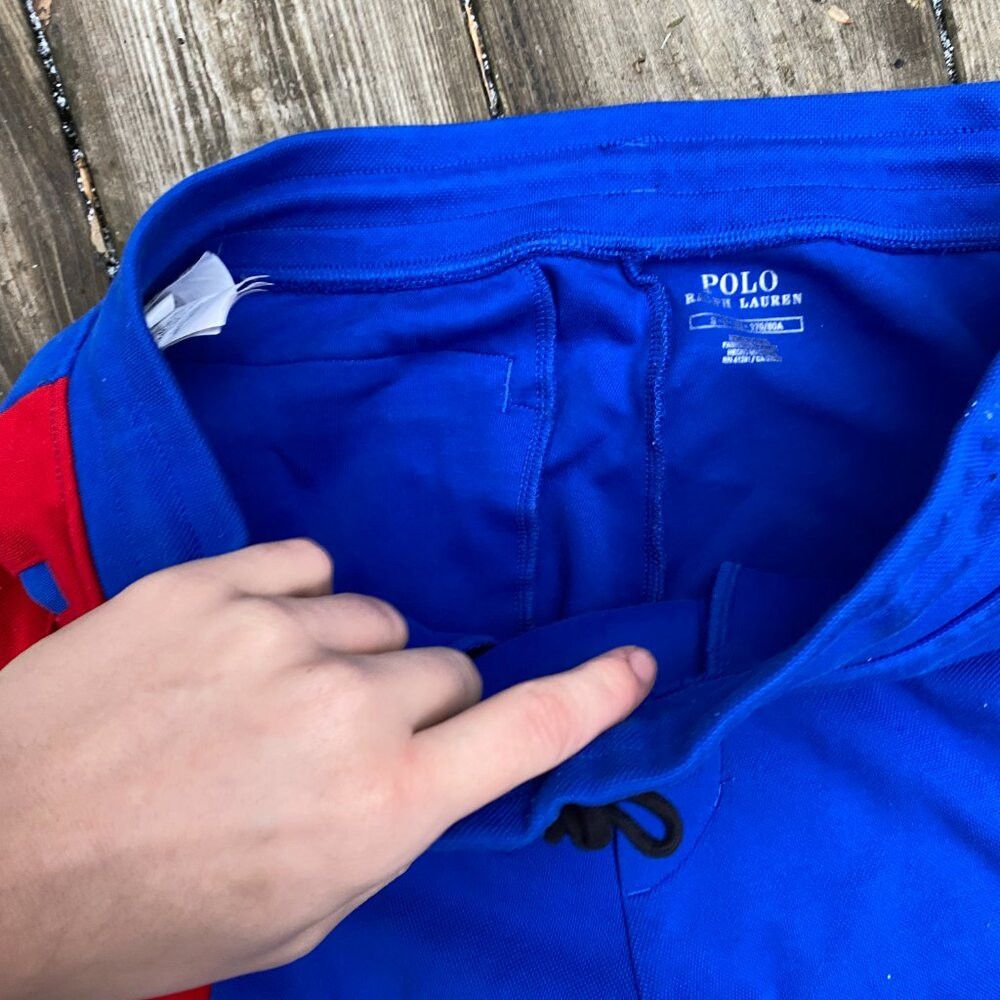 Polo Ralph Lauren Polo Ralph Lauren Blue Panel Contrast Sweatpants Joggers Sm Size US 30 / EU 46 - 4 Thumbnail