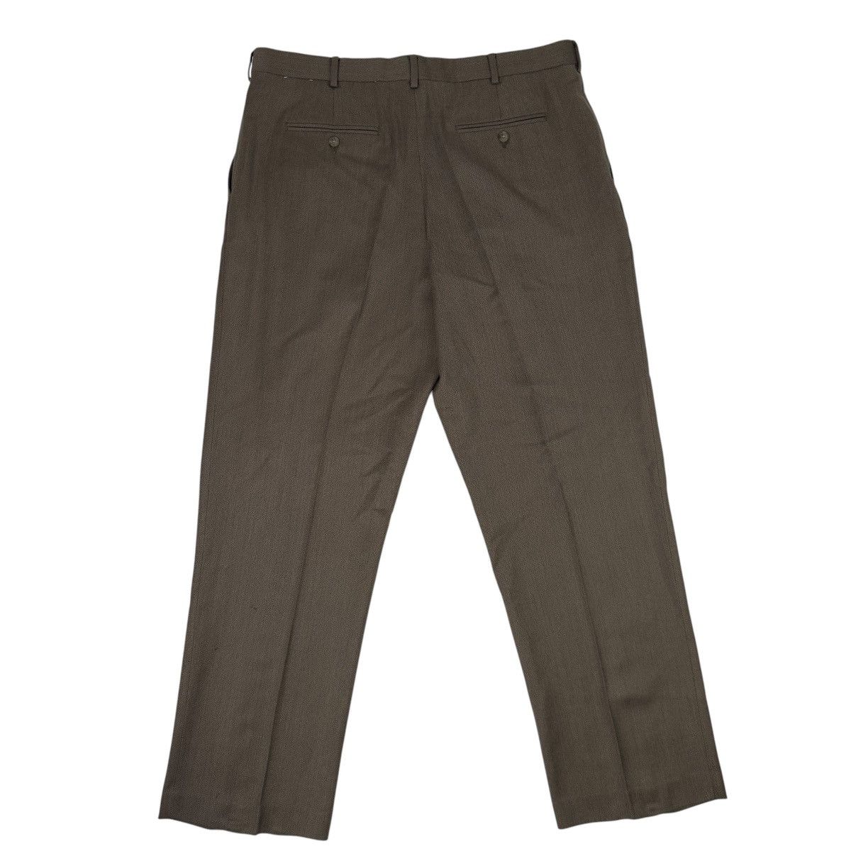 J.Crew JCrew Pants Mens 38x32 Brown 100% Wool Suit Slacks Tapered Size 38R - 2 Thumbnail