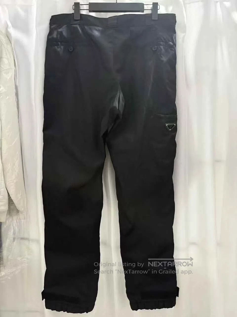 Prada Prada Black Nylon Triangular Logo Pants| Size US 34 / EU 50 - 1 Thumbnail
