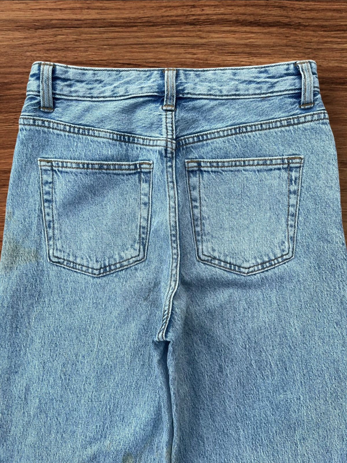 Japanese Brand × Vintage Vintage Japanese Brand Dirty Washed High Rise Wide Leg Jeans Size 26" / US 2 / IT 38 - 4 Thumbnail