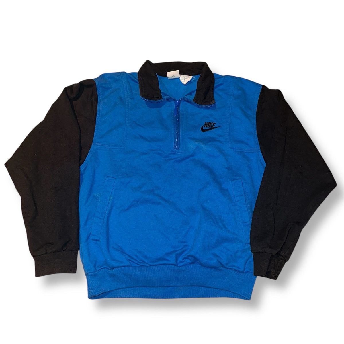 Nike × Vintage Vintage 90s Nike 1/4 Zip Pullover Sweatshirt Size US S / EU 44-46 / 1 - 1 Thumbnail
