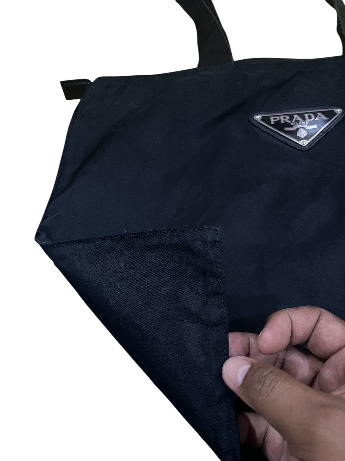 Prada Prada nylon zip tote bag black Size ONE SIZE - 6 Thumbnail