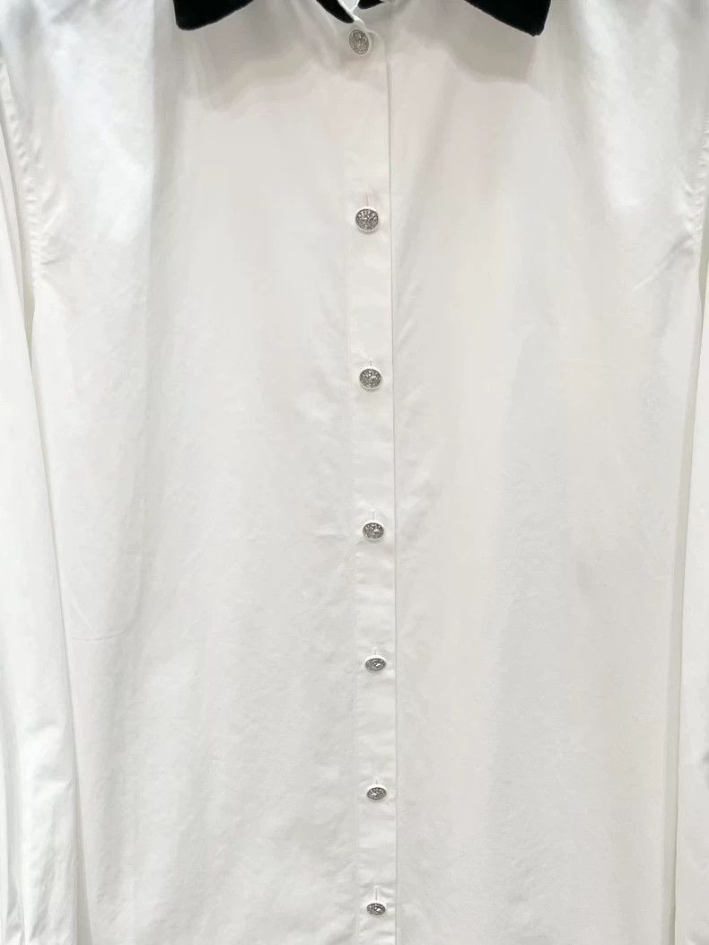 Chanel Chanel Medium-length shirt with velvet collar Size XS / US 0-2 / IT 36-38 - 4 Thumbnail