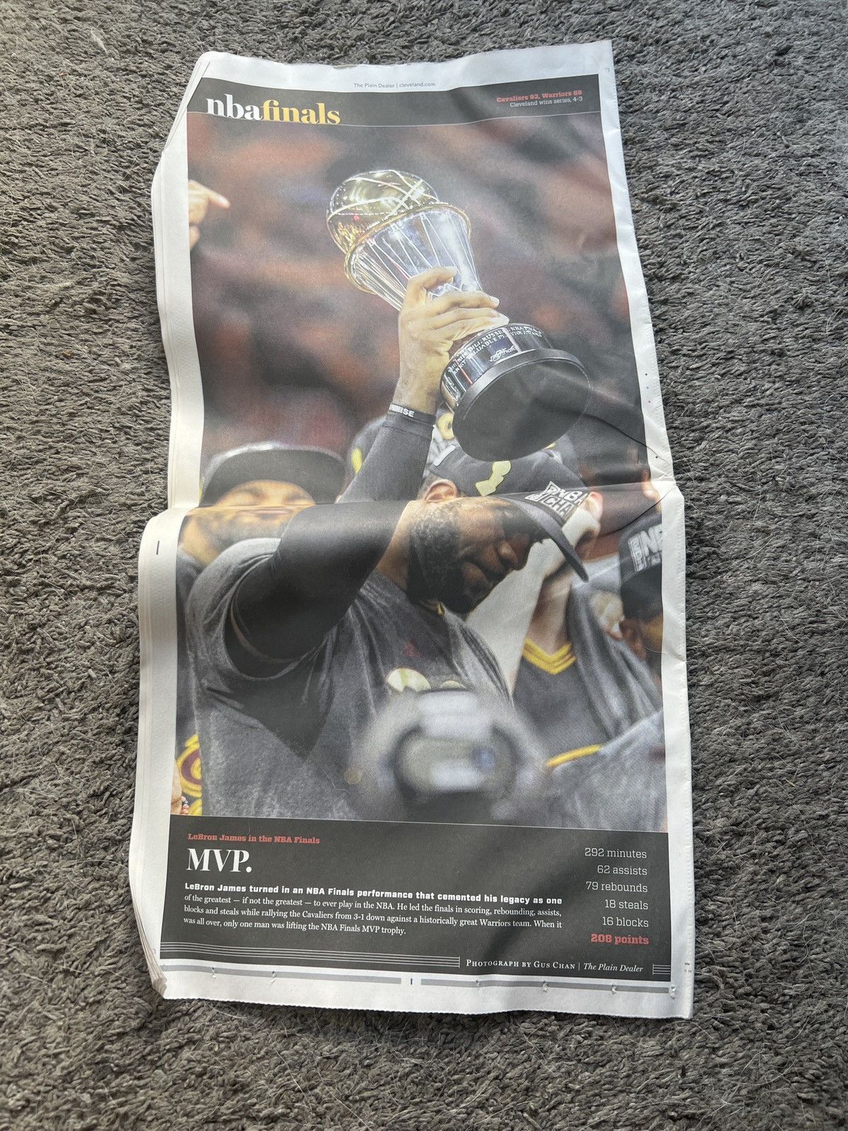 NBA 2016 The Plain Dealer NBA Champions Special Commemorative Size ONE SIZE - 2 Thumbnail