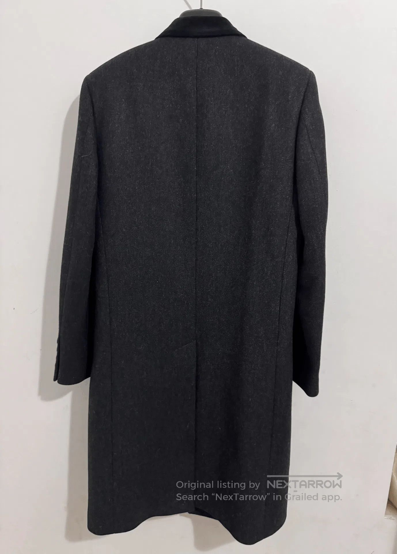 Saint Laurent Velvet Coat with Classic Collar.