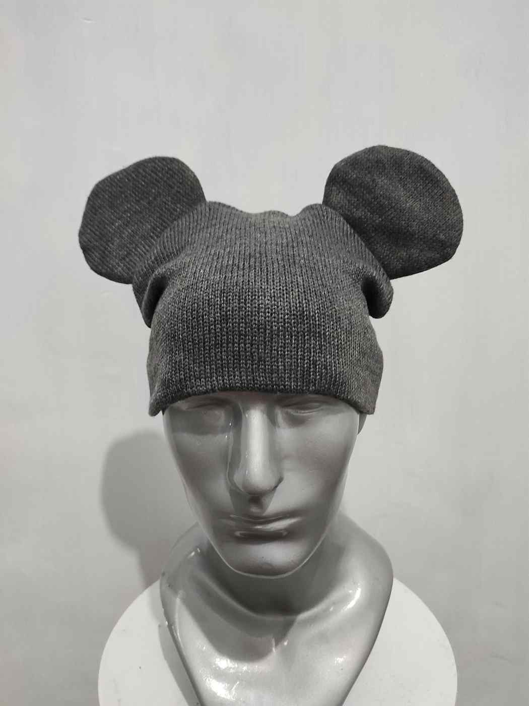 image of Bunny Horn Devil Mickey Beanie Hats Disney in Grey, Men's