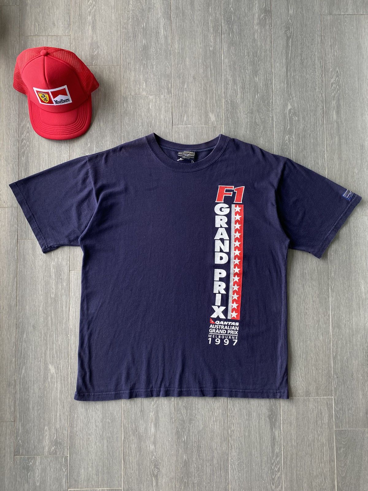 Formula 1 Vintage Faded F1 Australian Grandprix Melbourne 1997 Tee🏎️⚡️ Size US L / EU 52-54 / 3 - 1 Thumbnail