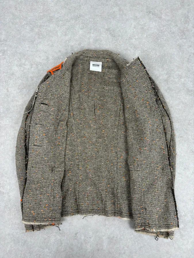 Moschino Moschino Beige Wool & Contrast Orange Trim Skirt & Blazer Set Size M / US 6-8 / IT 42-44 - 10 Thumbnail