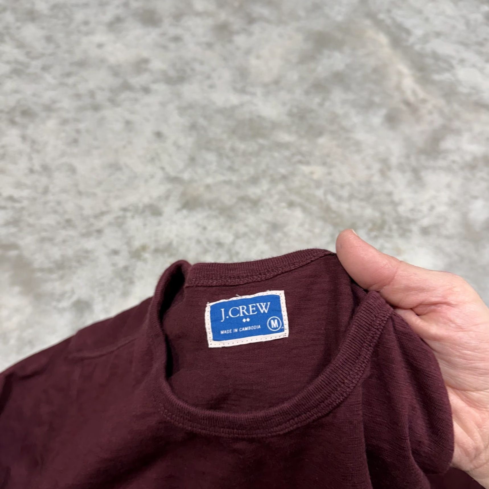 J.Crew VINTAGE J.Crew Shirt Mens M Red Long Sleeve Solid Crewneck Casual Tee Fall Winter Mens Size US M / EU 48-50 / 2 - 2 Thumbnail