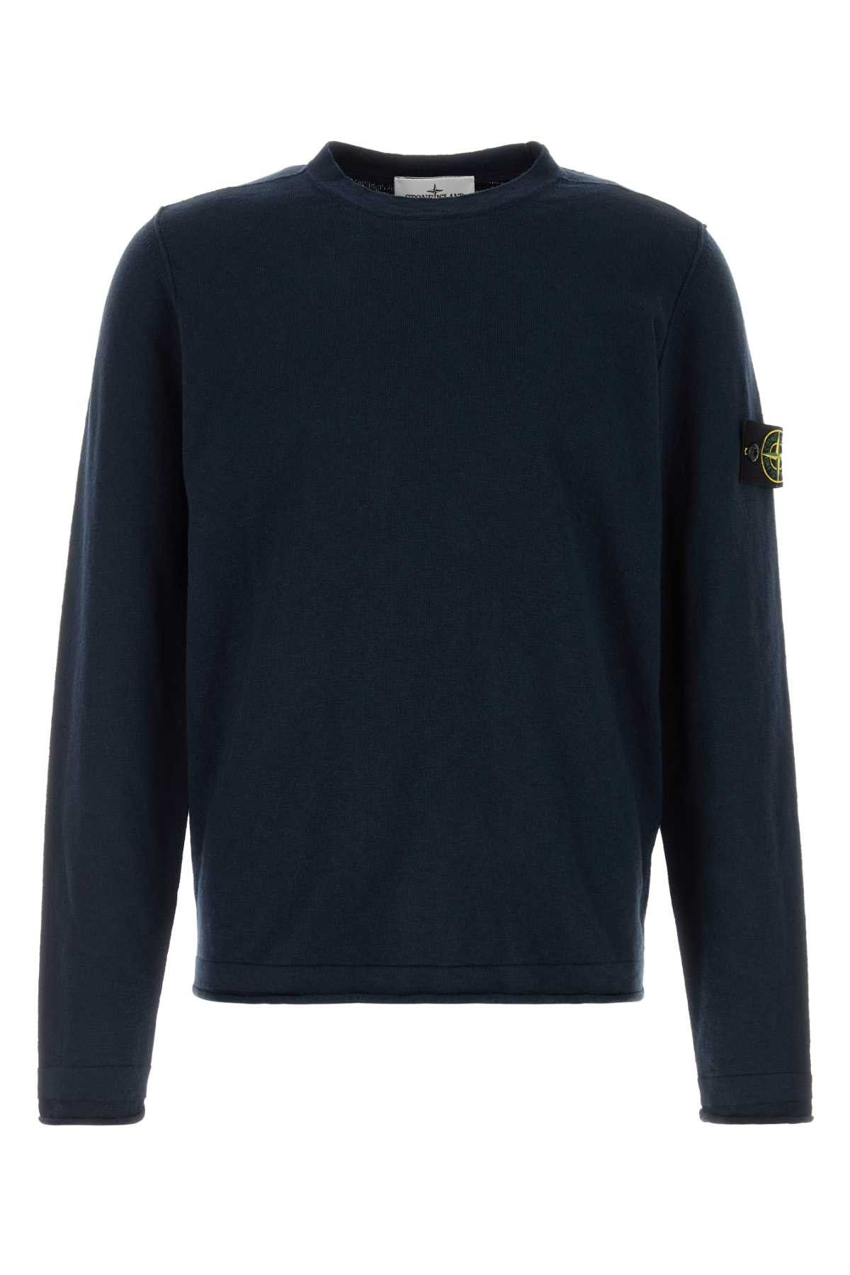 Stone Island Midnight Blue Cotton Blend Sweater Size US M / EU 48-50 / 2 - 1 Thumbnail