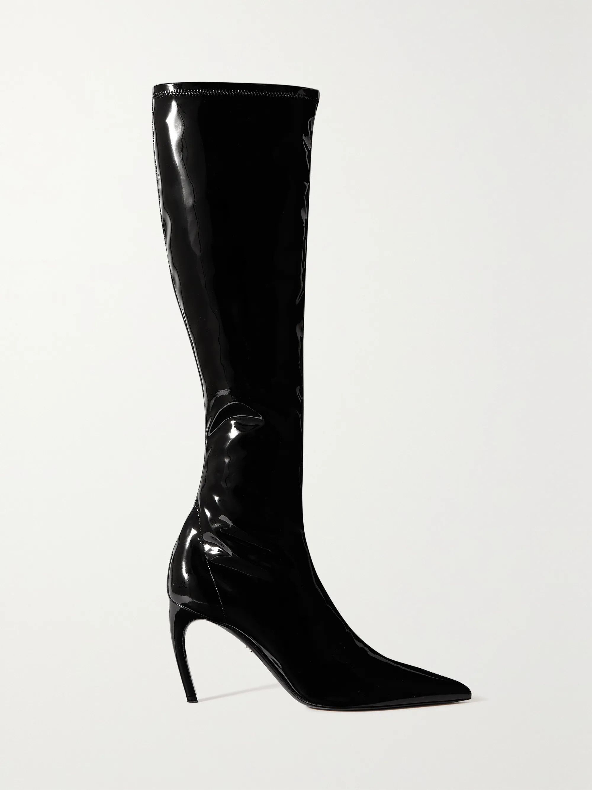 Salvatore Ferragamo o1s1rm0924 Bri Knee Boots in Black Size US 5.5 / IT 35.5 - 1 Thumbnail