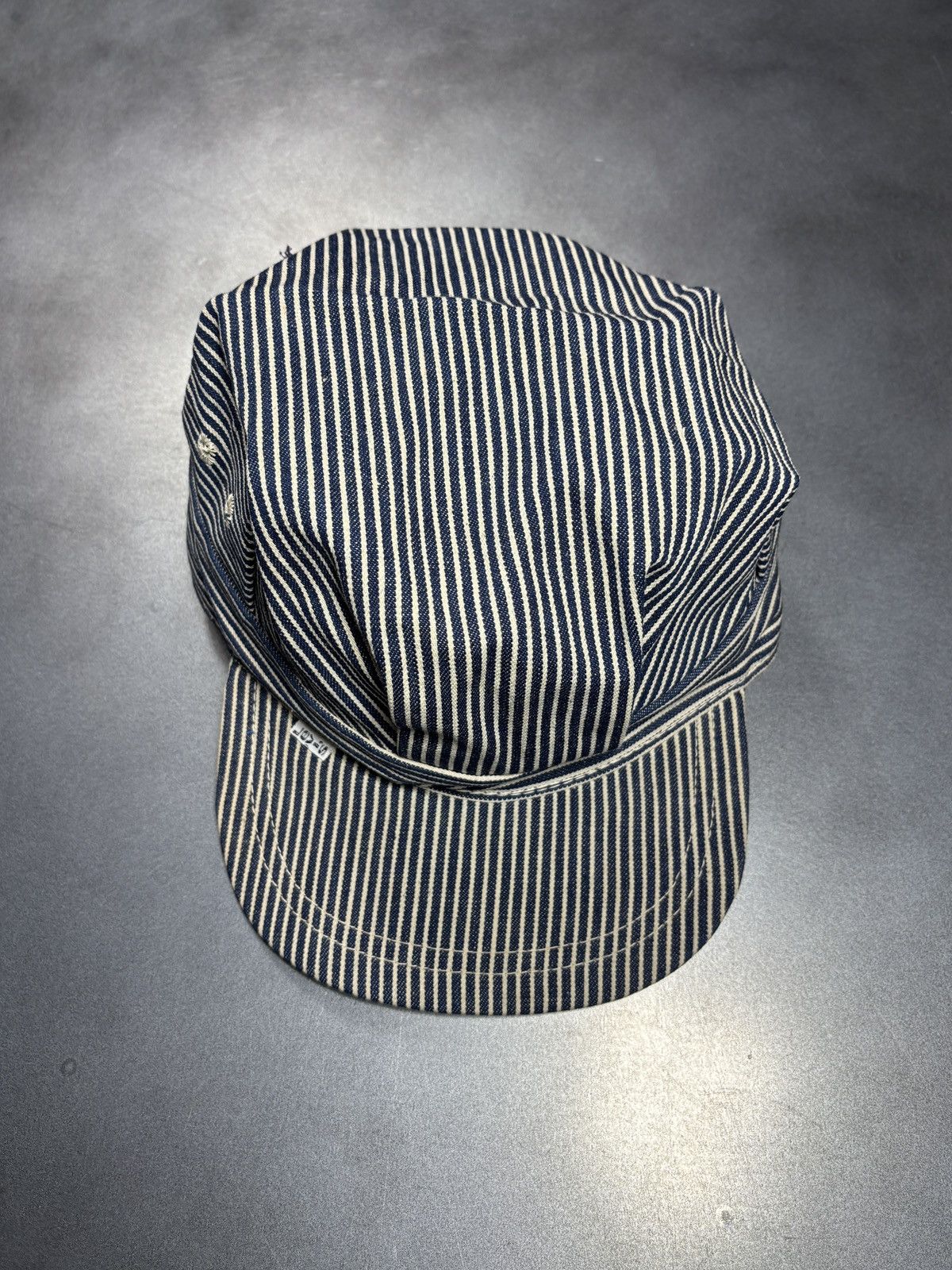 Levi's Vintage Levi's Hat 1970s Denim Snapback Train Flat Cap 60s Size ONE SIZE - 3 Thumbnail