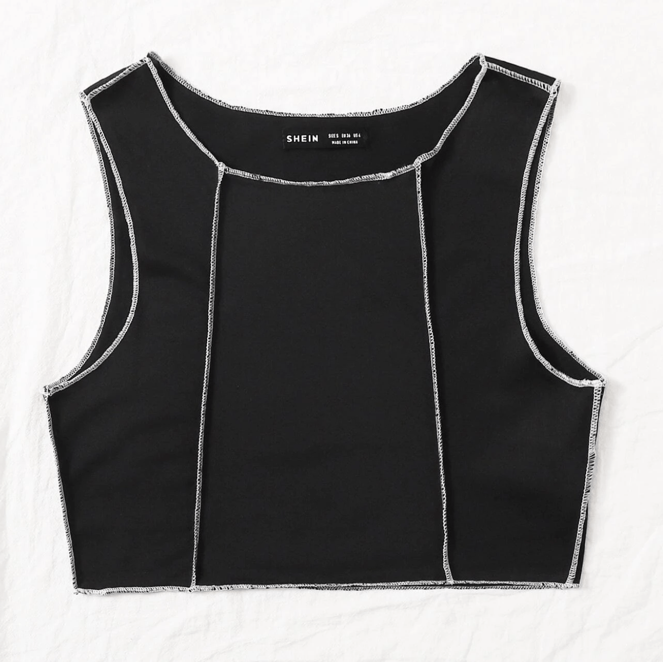 Shein Black Crop Tank Top Size M / US 6-8 / IT 42-44 - 1 Thumbnail