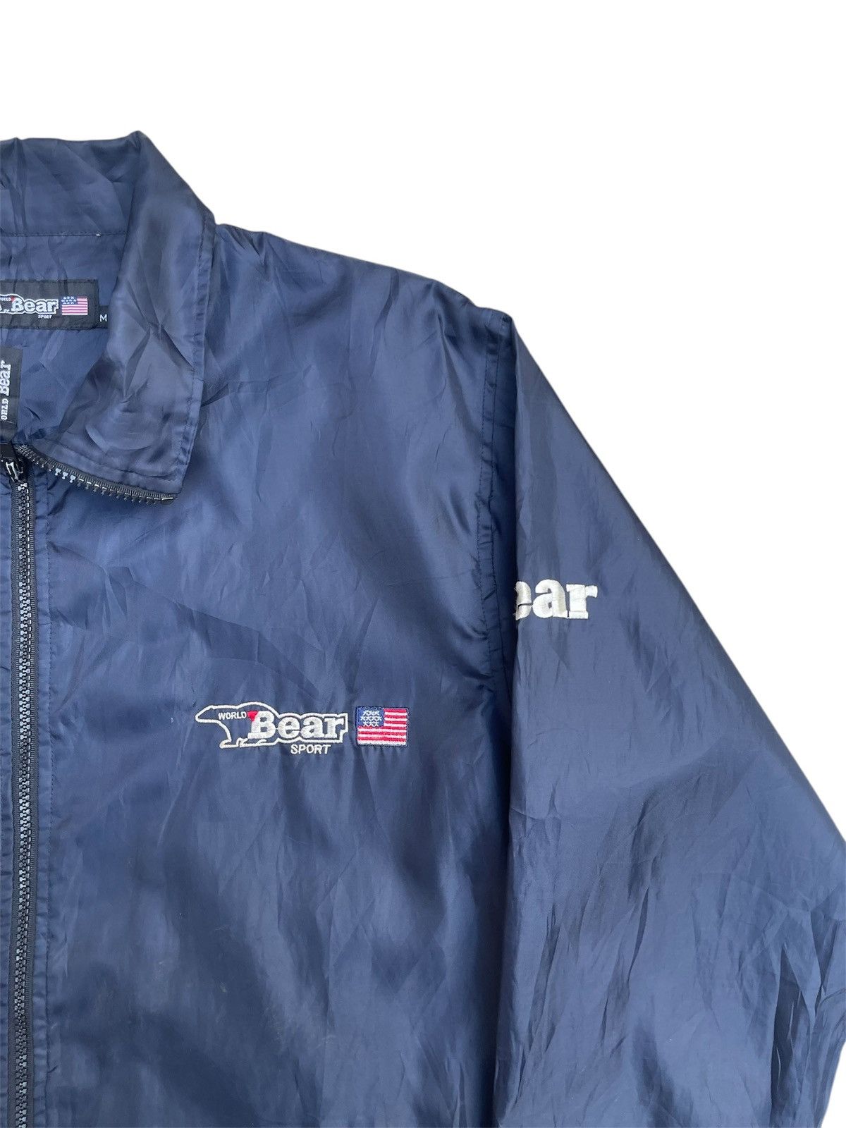 Japanese Brand Bear Sport Navy Windbreaker with American Flag Logo Size US M / EU 48-50 / 2 - 3 Thumbnail