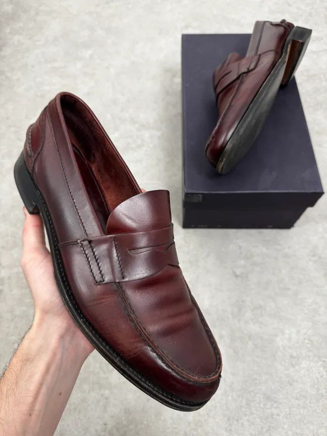 2010s Prada Bordeaux Brown Classy Leather Loafers