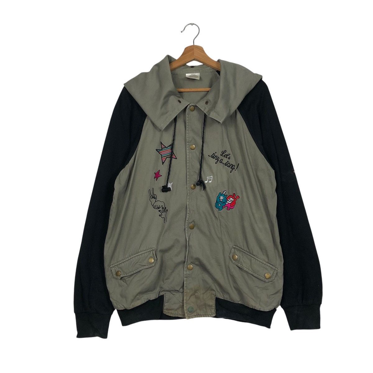 Japanese Brand × Vintage 📌Vintage Bomber Jacket Hoodie Scolar Big Logo Size US M / EU 48-50 / 2 - 2 Thumbnail
