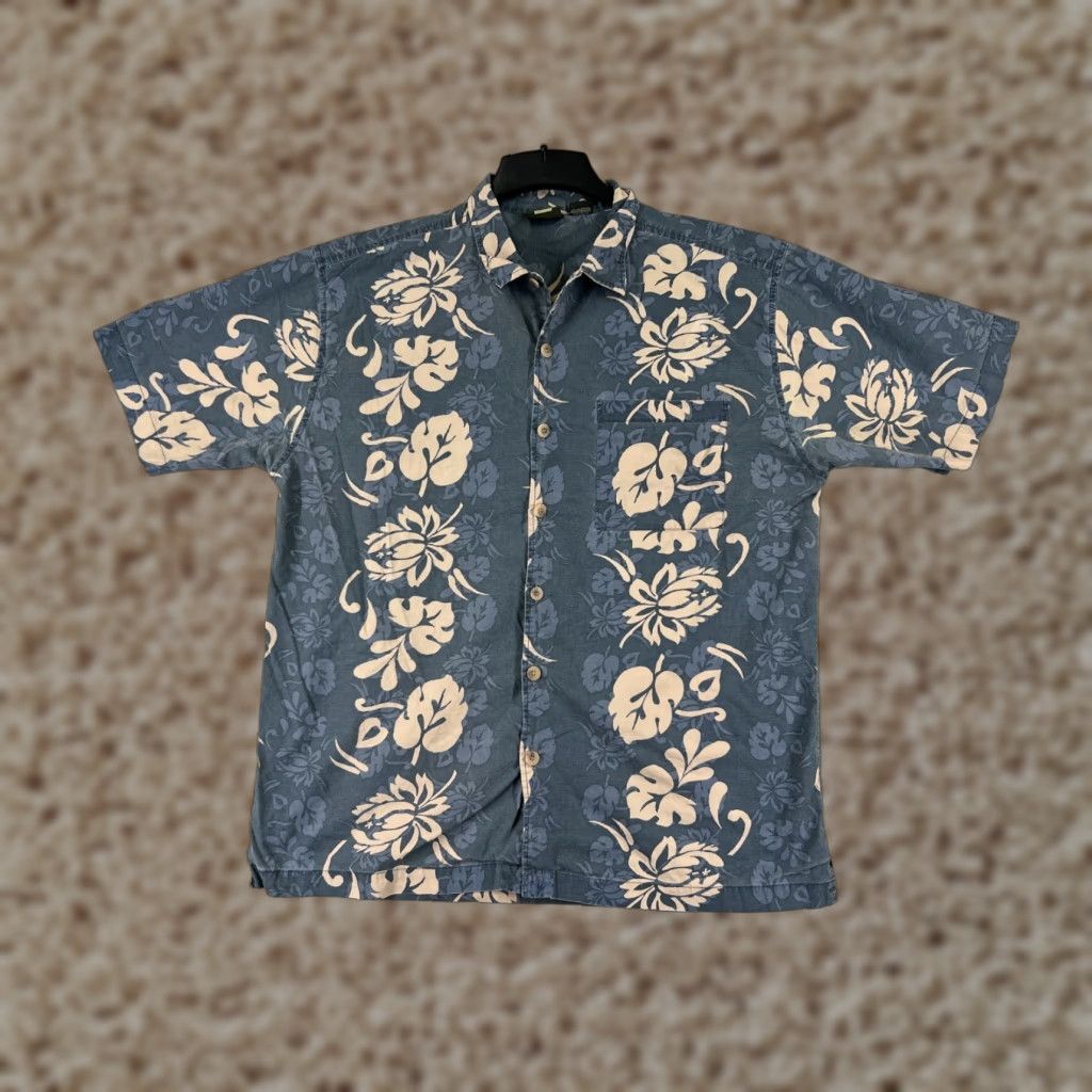 Etro Metro One Hawaiian Shirt Adult Large Blue Floral 100% Cotton Button-Up Mens Size US L / EU 52-54 / 3 - 1 Thumbnail