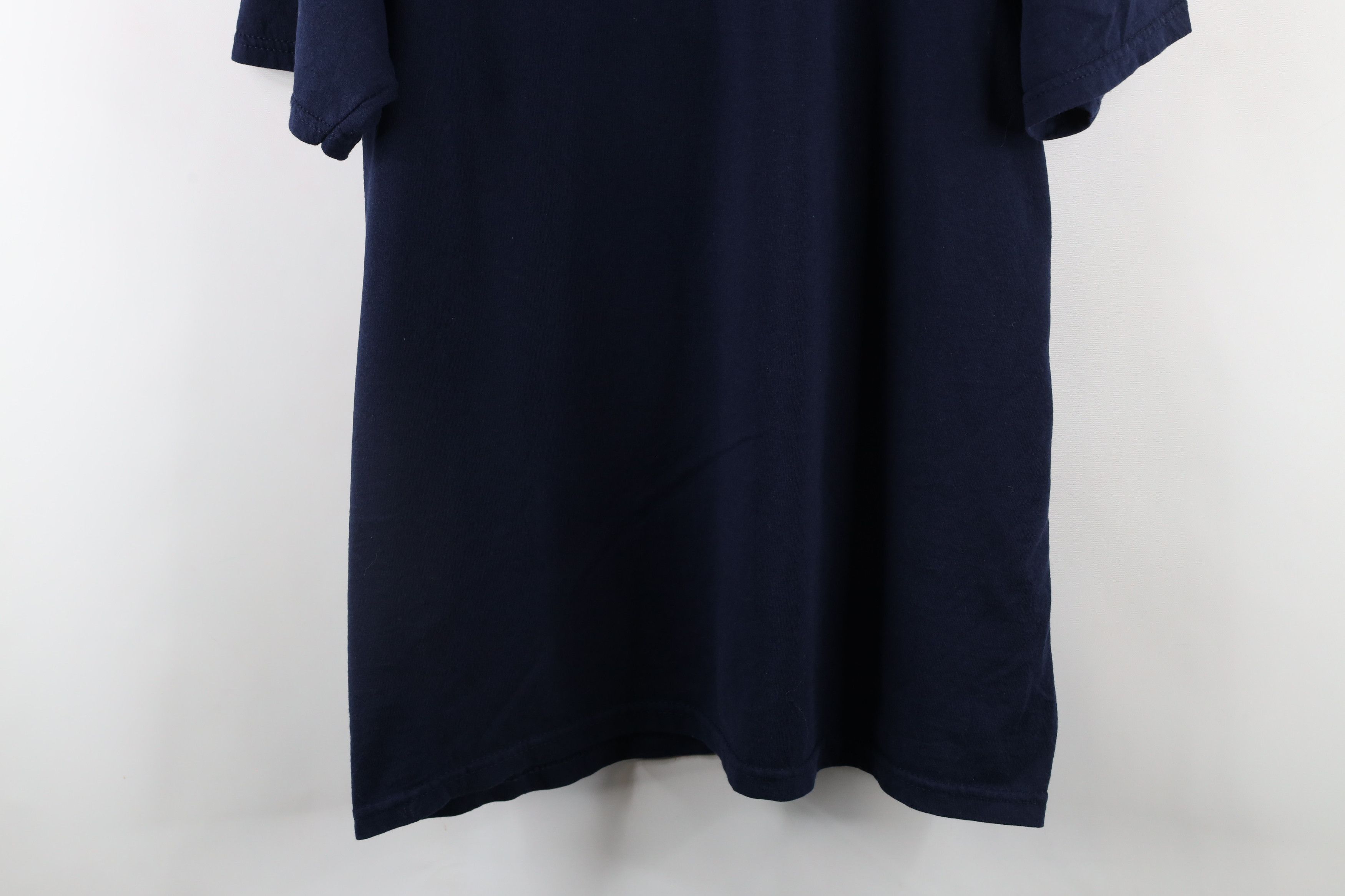 Gildan × Vintage Vintage 90s Gildan Out Label Tag Short Sleeve T-Shirt Blue Size US XL / EU 56 / 4 - 3 Thumbnail