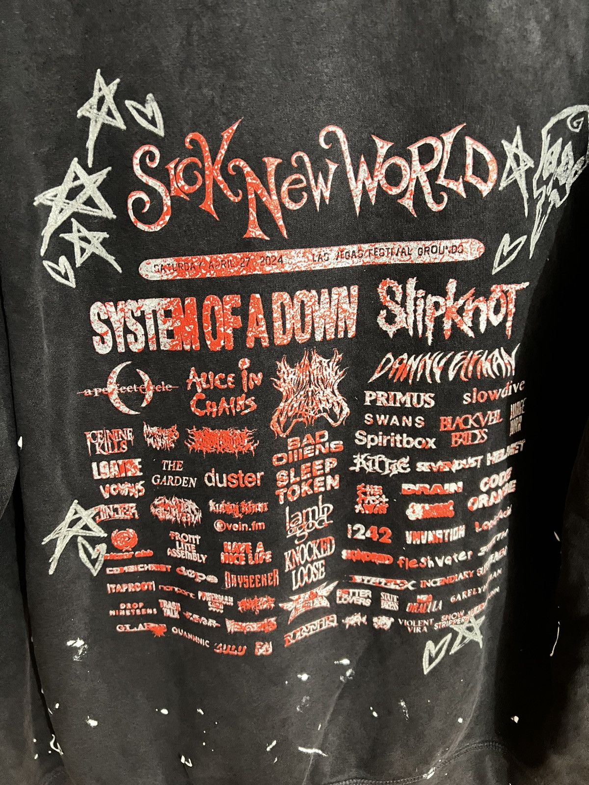 Other Sick New World Festival 2024 Hoodie Pullover Large Sytem Of A Down Slipknot .. Size US L / EU 52-54 / 3 - 4 Thumbnail