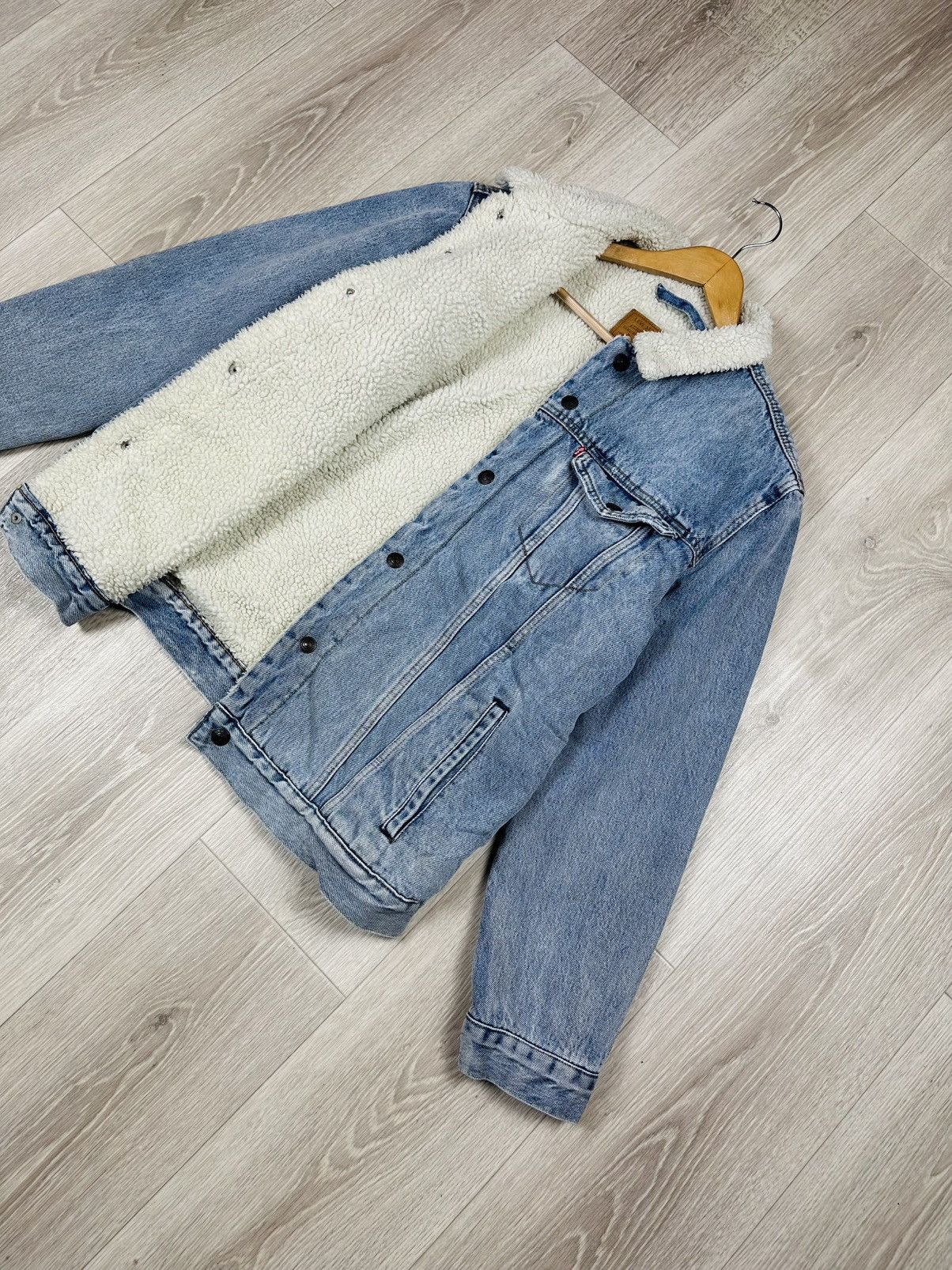 Levi's Vintage Levi’s Premium Denim Sherpa Jacket Size XL Size US XL / EU 56 / 4 - 5 Thumbnail