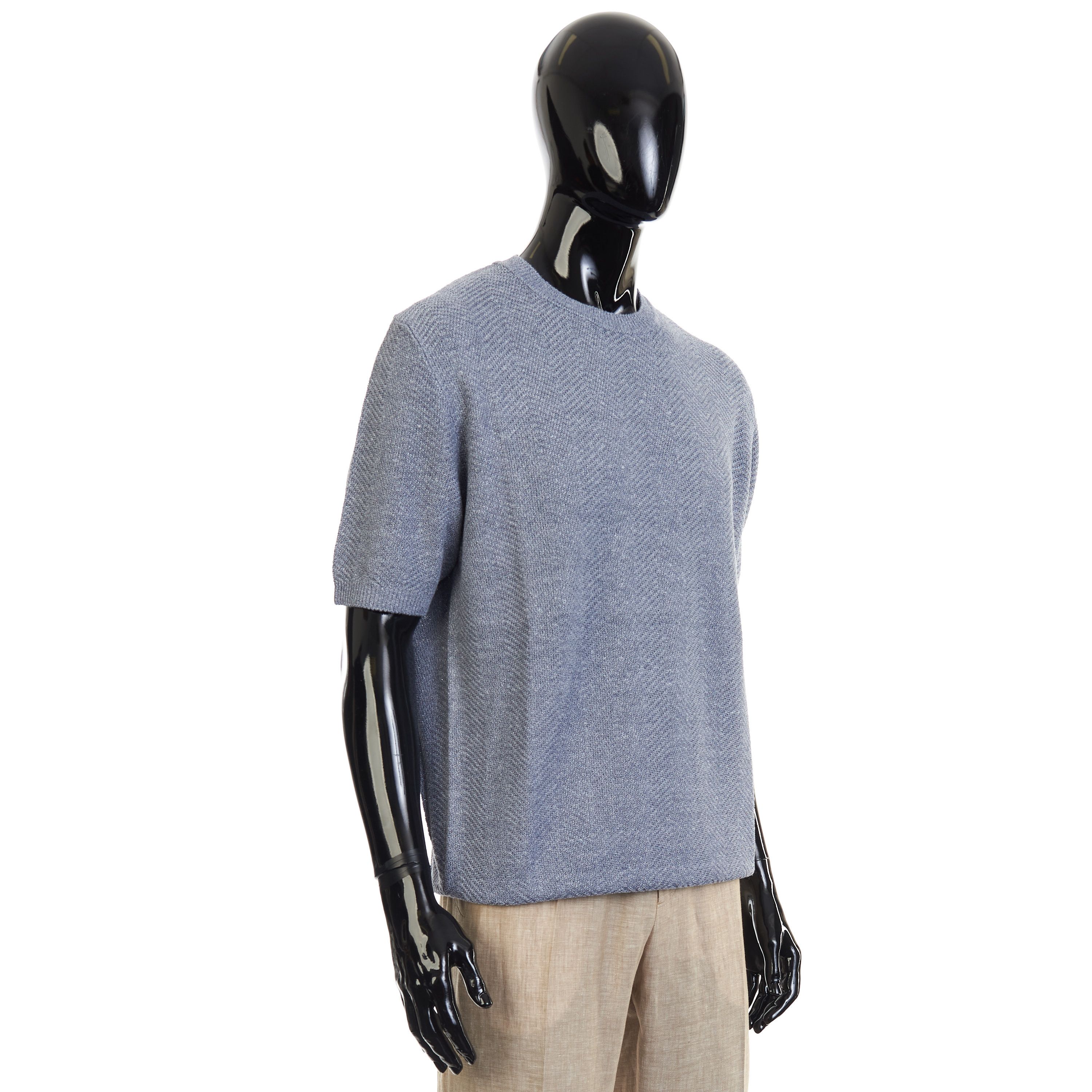 Other Brett Johnson Silk & Linen T-Shirt, Herringbone Knit Size US S / EU 44-46 / 1 - 4 Thumbnail