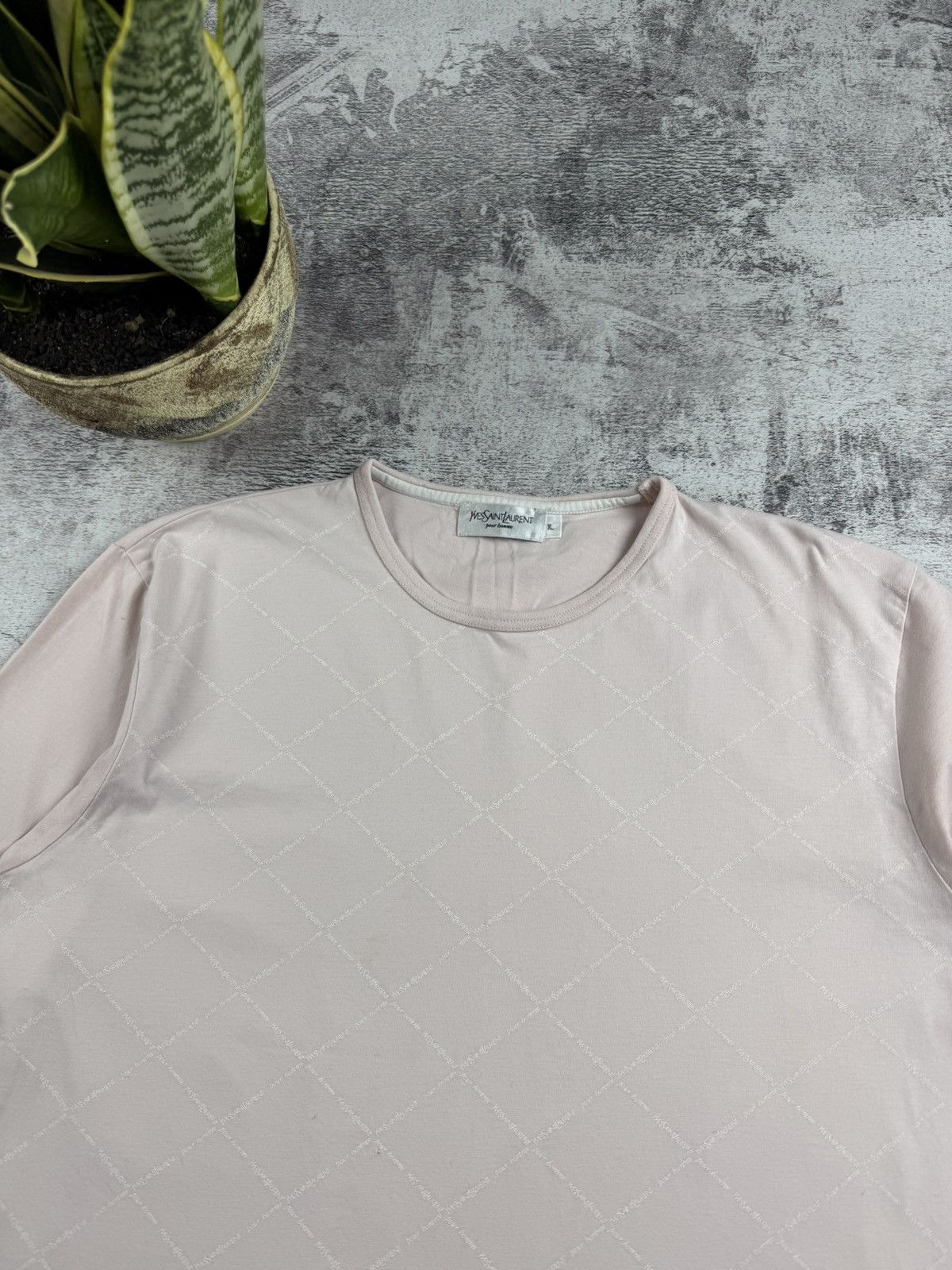Yves Saint Laurent Yves Saint Laurent Monogram Rose Jersey T Shirt Tee Shirt Size US XL / EU 56 / 4 - 6 Thumbnail
