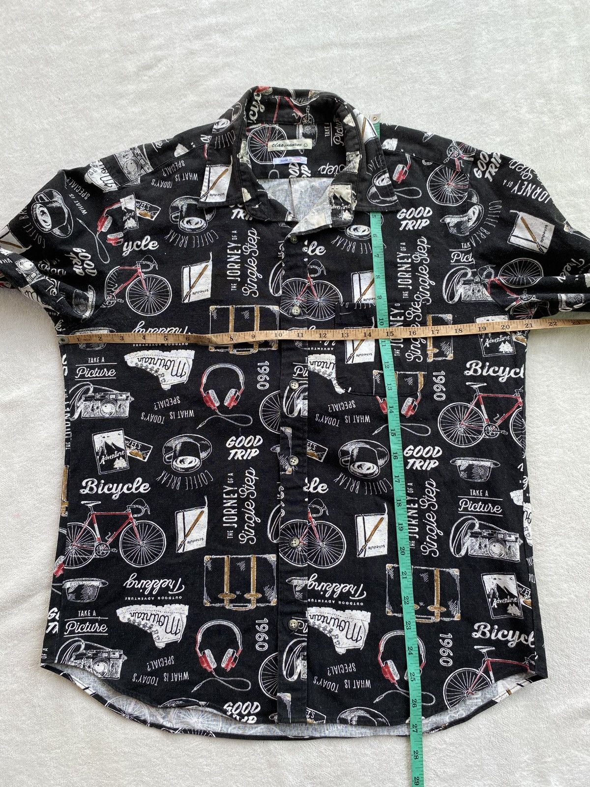 Japanese Brand Ciao Indenture Pattern Shirt Size US L / EU 52-54 / 3 - 6 Thumbnail