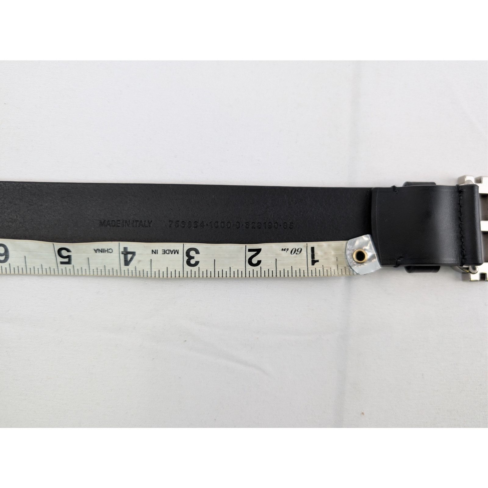 Balenciaga o1rshd1 Size: 85cm / Natural Calf Belt Crypto BB 35 in Black Size 34 - 12 Thumbnail