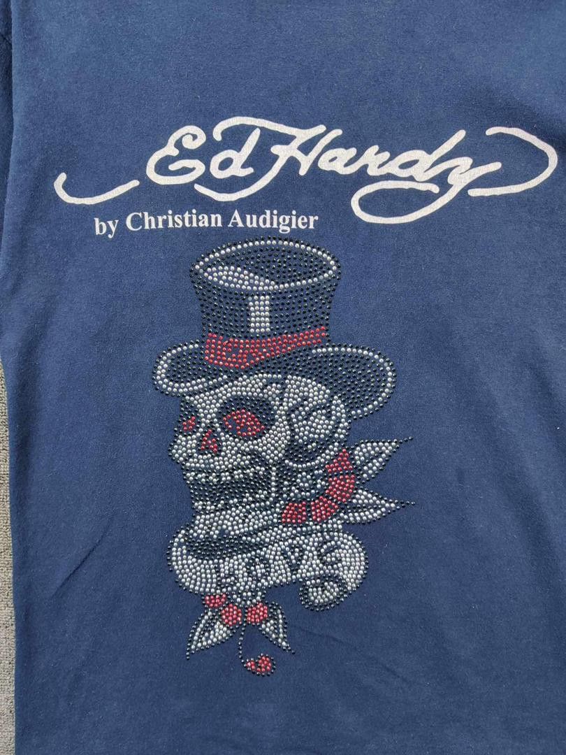 Ed Hardy Vintage Ed Hardy Christian Audigier Skull Tee Tshirt Size US M / EU 48-50 / 2 - 7 Thumbnail