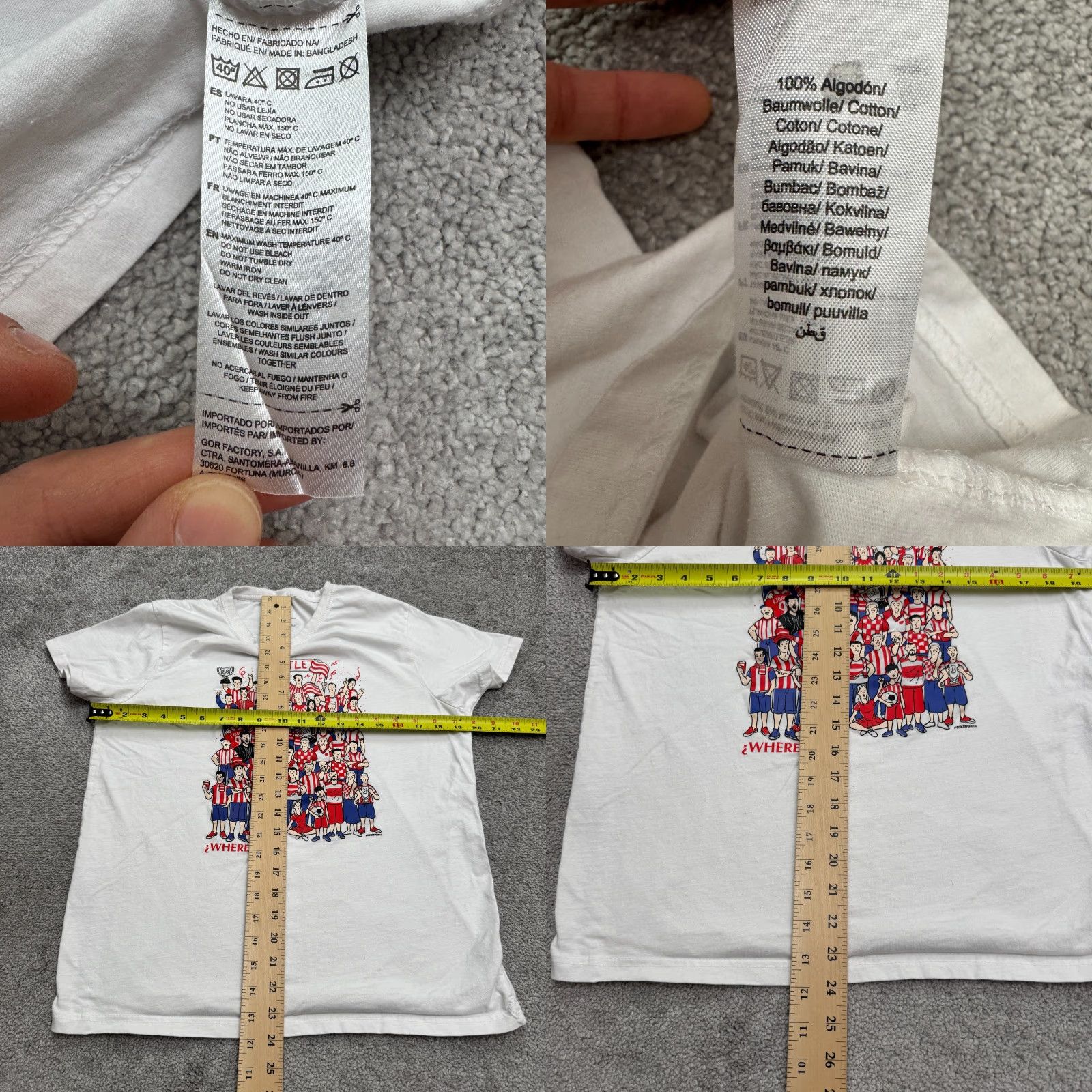 Aldo Friking Where Is Waldo Athletic Graphic Print T-Shirt Medium White Mens Size US M / EU 48-50 / 2 - 8 Thumbnail