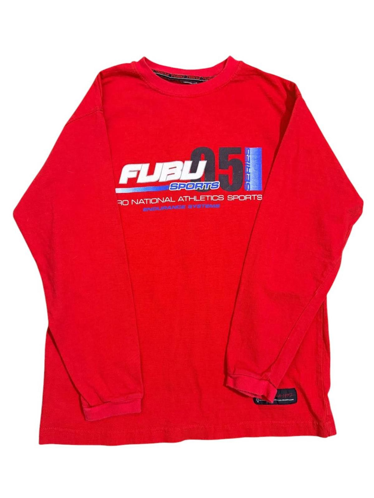 Fubu Vintage FUBU Sports Long Sleeve T-Shirt – Red – Youth XL Size US XL / EU 56 / 4 - 1 Thumbnail