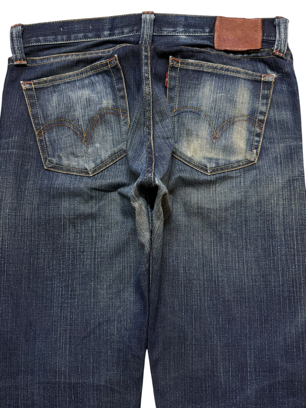Levi's Vintage Y2K Levis 505 Blue Faded Wash Whisker Straight Loose Size US 33 - 4 Thumbnail
