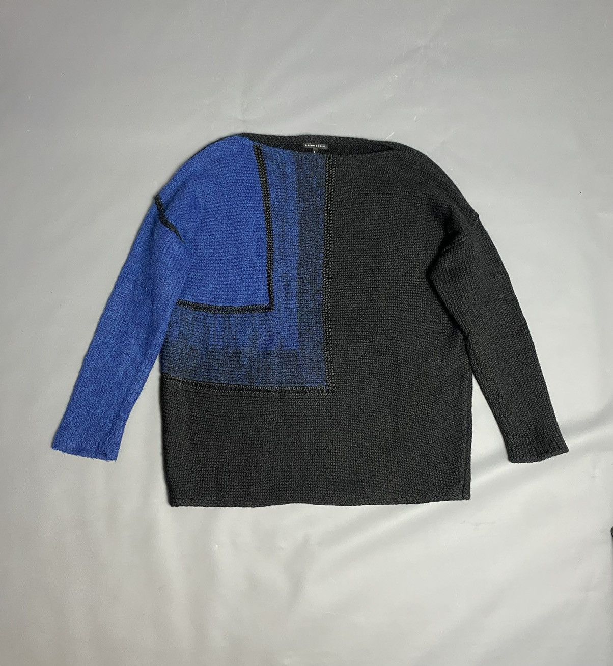 Sarah Pacini Sarah Pacini Alpaca Merino Sweater Colorblock Oversized Knit Size ONE SIZE - 1 Thumbnail