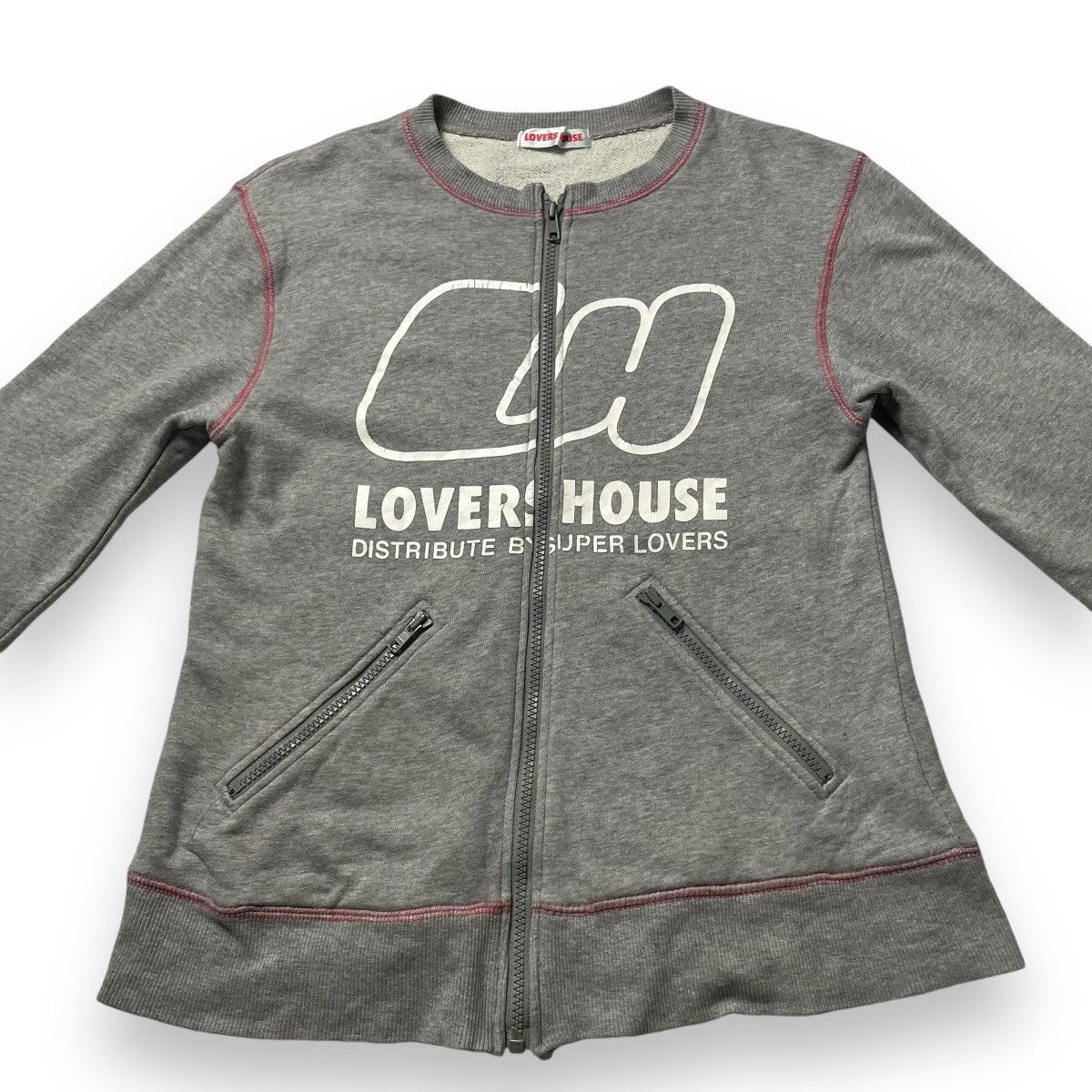 20471120 🇯🇵 VINTAGE LOVERS HOUSE SUPER LOVERS FULL ZIP SWEATER Size M / US 6-8 / IT 42-44 - 3 Thumbnail